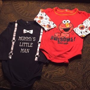 Black and red baby outfit sold together